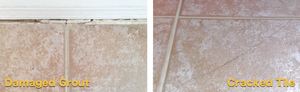 Damaged Grout Repair & Cracked Tile Replacement
